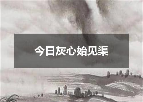 今日灰心始见渠