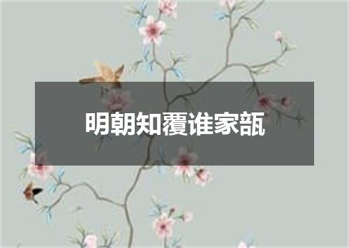 明朝知覆谁家瓿
