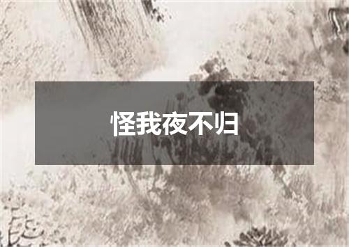 怪我夜不归