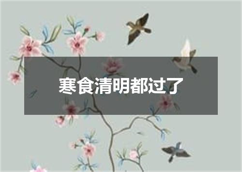 寒食清明都过了