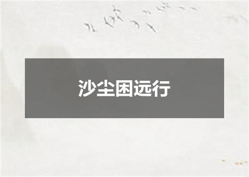 沙尘困远行