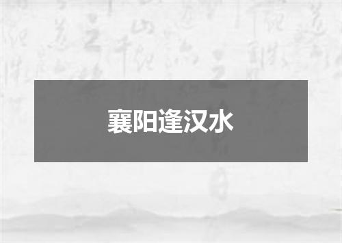 襄阳逢汉水