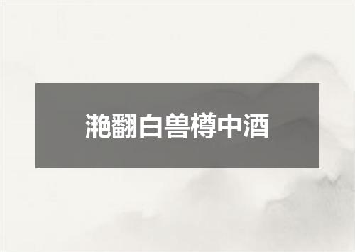 滟翻白兽樽中酒
