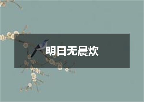 明日无晨炊