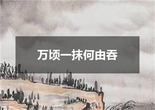 万顷一抹何由吞