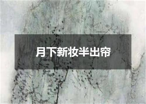 月下新妆半出帘