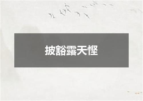 披豁露天悭