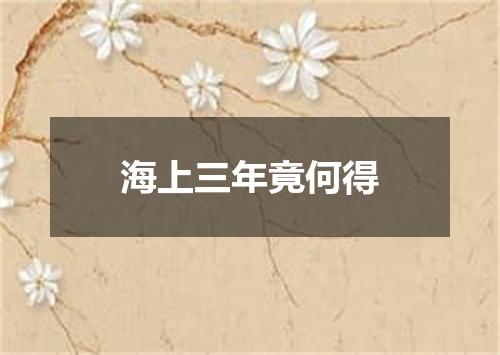 海上三年竟何得