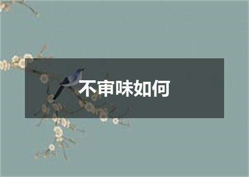 不审味如何