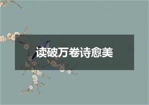 读破万卷诗愈美