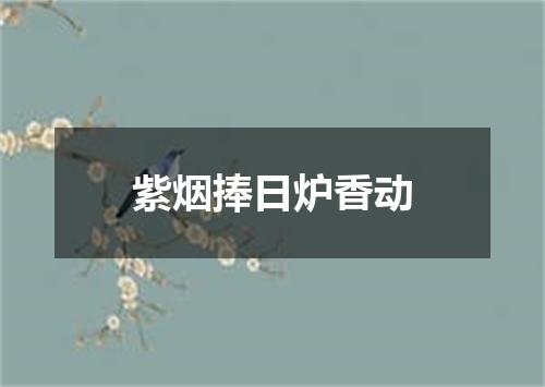 紫烟捧日炉香动