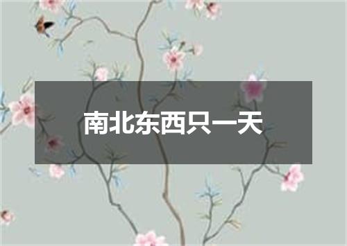 南北东西只一天