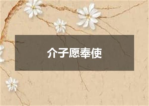 介子愿奉使