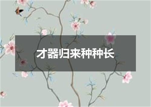 才器归来种种长
