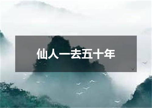 仙人一去五十年