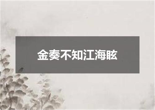 金奏不知江海眩