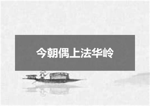 今朝偶上法华岭