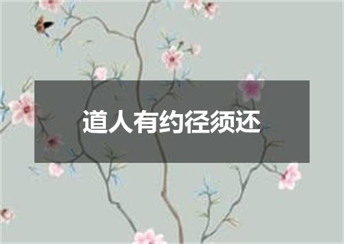 道人有约径须还