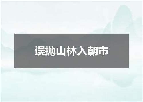 误抛山林入朝市