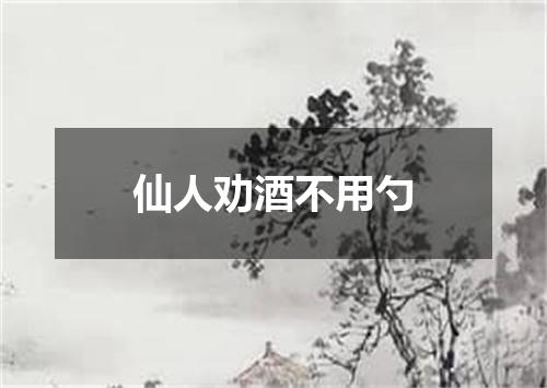 仙人劝酒不用勺
