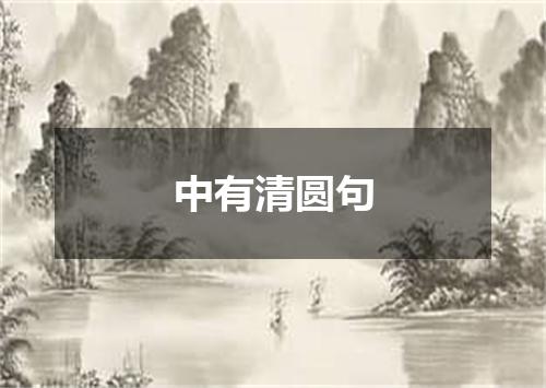 中有清圆句