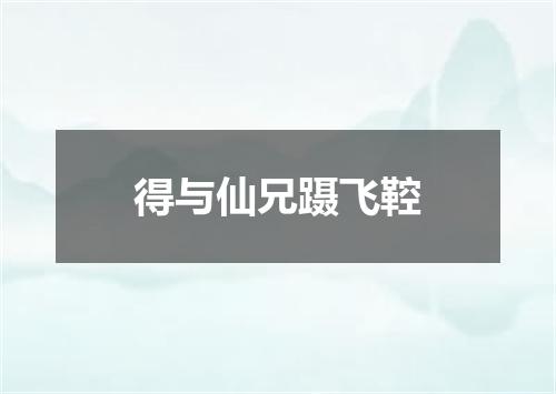 得与仙兄蹑飞鞚