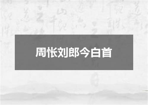 周怅刘郎今白首