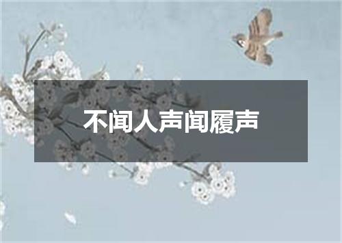 不闻人声闻履声