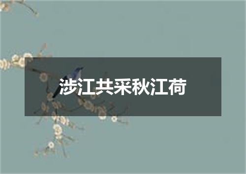 涉江共采秋江荷