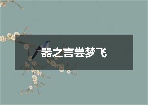 器之言尝梦飞