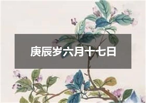 庚辰岁六月十七日