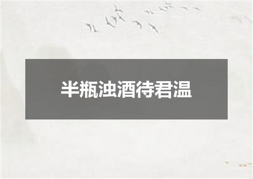 半瓶浊酒待君温