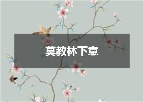 莫教林下意