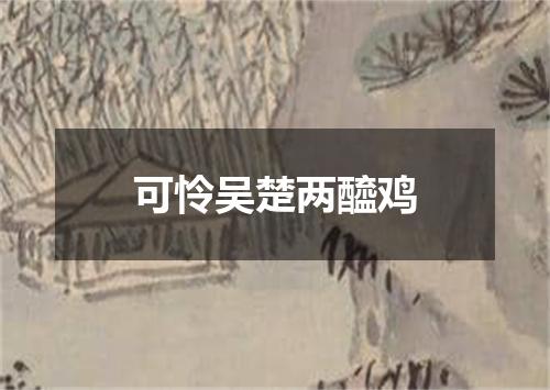 可怜吴楚两醯鸡