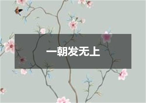一朝发无上