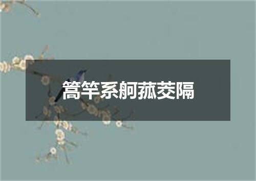 篙竿系舸菰茭隔