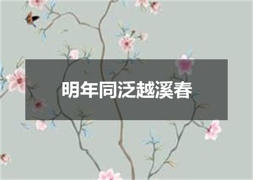 明年同泛越溪春