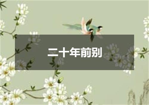 二十年前别
