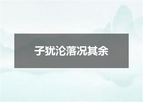 子犹沦落况其余