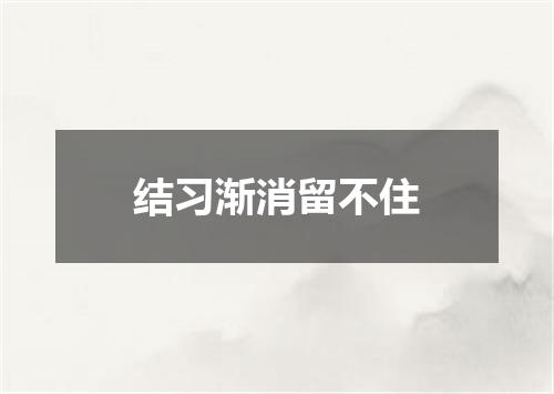 结习渐消留不住