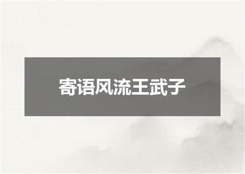 寄语风流王武子