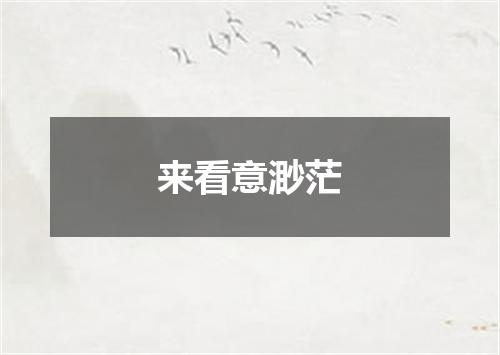 来看意渺茫