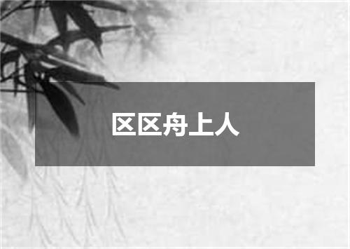 区区舟上人