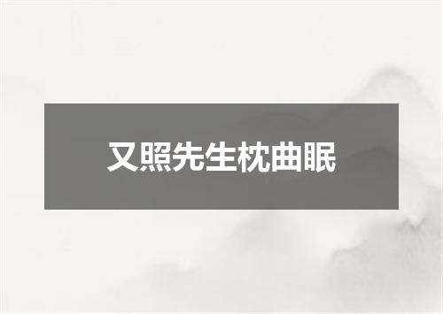 又照先生枕曲眠