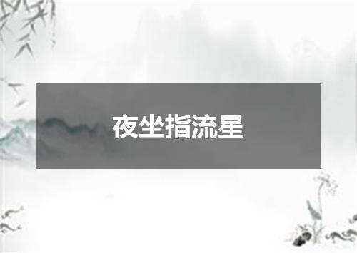 夜坐指流星