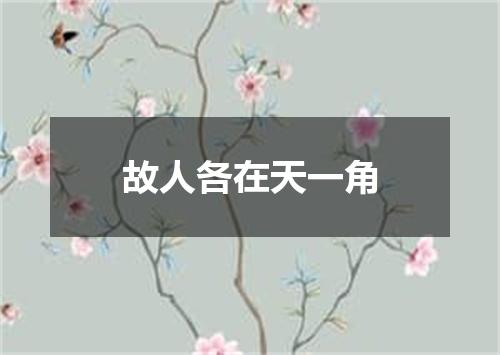 故人各在天一角