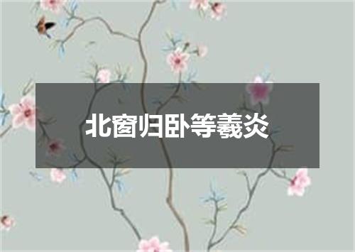 北窗归卧等羲炎