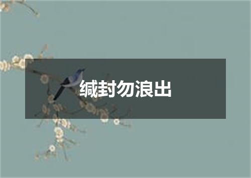 缄封勿浪出