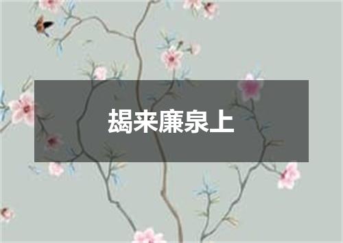 朅来廉泉上