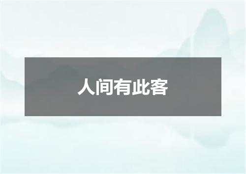 人间有此客